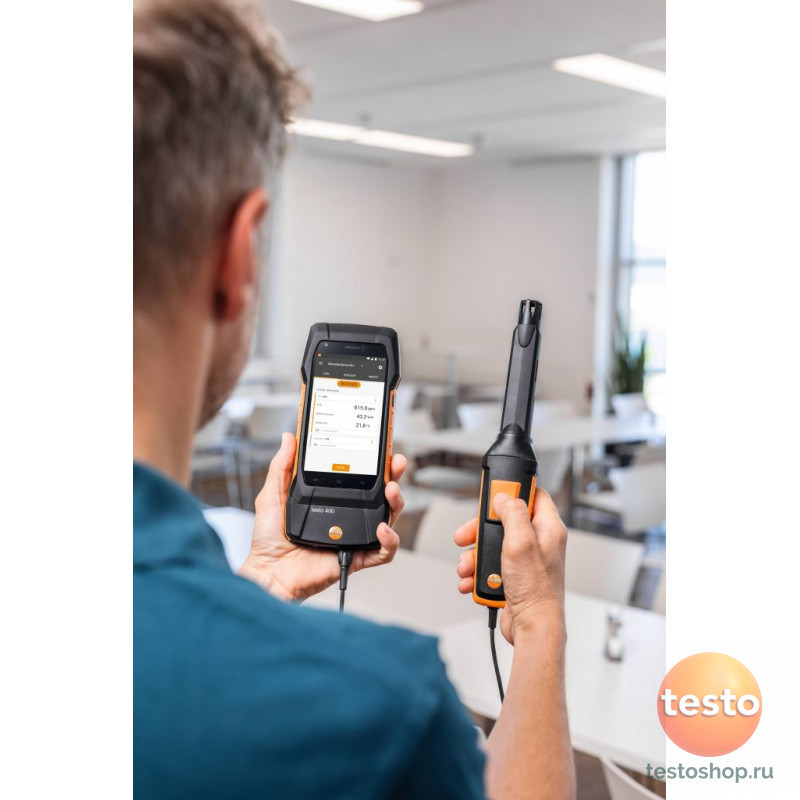 Комплект Testo 400 c Bluetooth для оценки качества воздуха и уровня комфорта в помещении со стойкой
