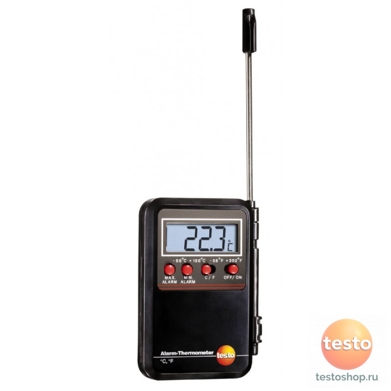 Мини-термометр с проникающим зондом и сигналом тревоги 0900 0530 в фирменном магазине Testo